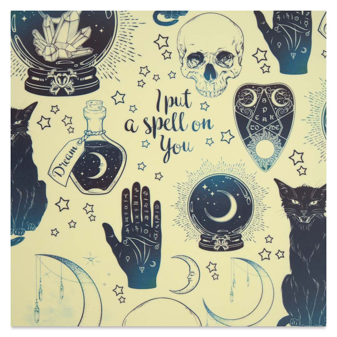 Open in modal - Elan Transfers Overglaze Decal Sheet - I Put A Spell On You - close-up
