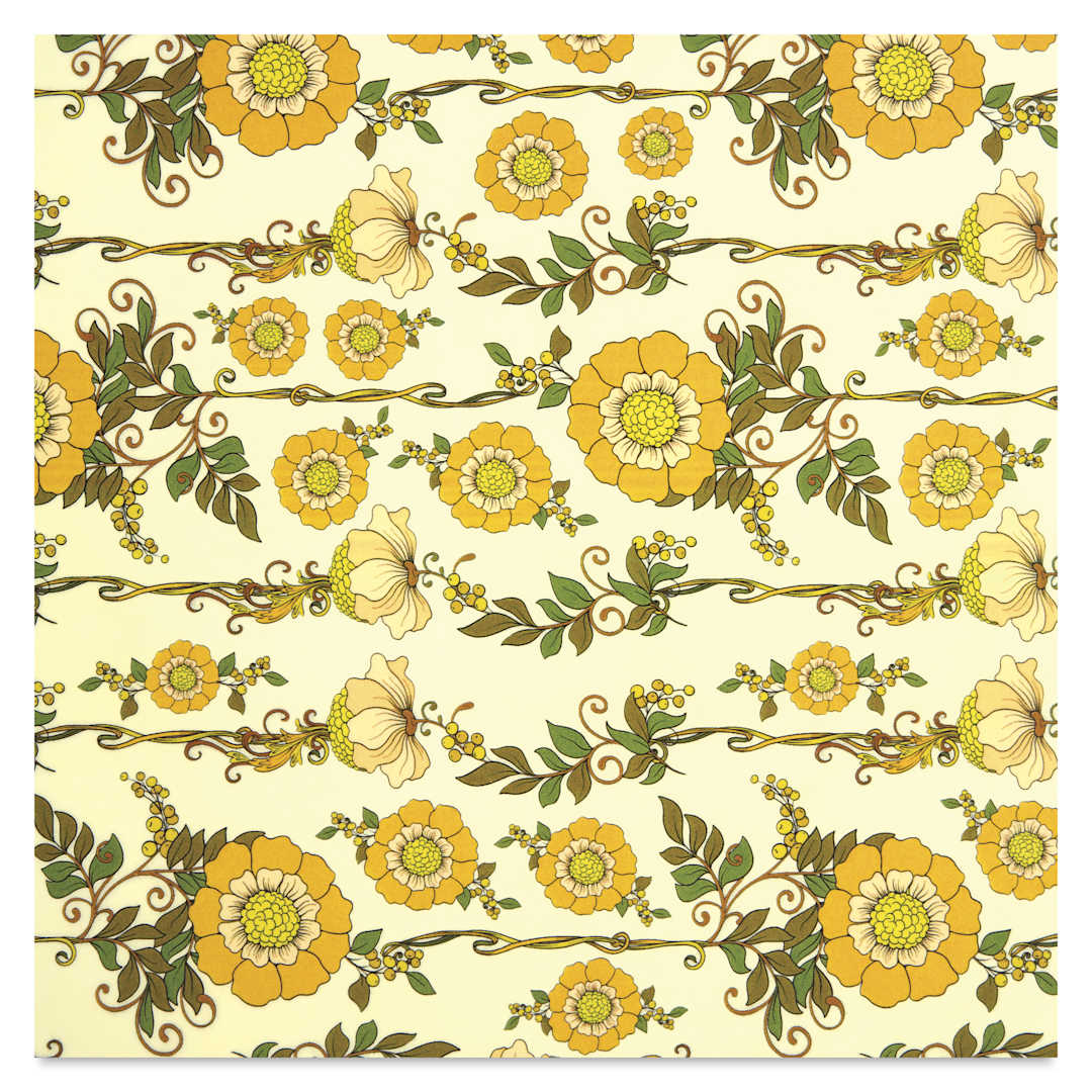 Open in modal - Elan Transfers Overglaze Decal Sheet - Nouveau Flowers - close-up