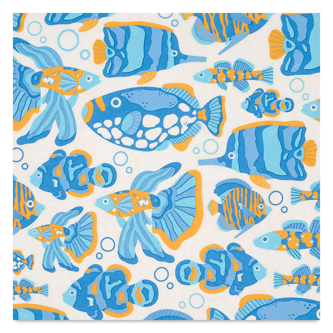 Open in modal - Elan Transfers Underglaze Transfer Sheet - Guppies, Assorted Colors close up