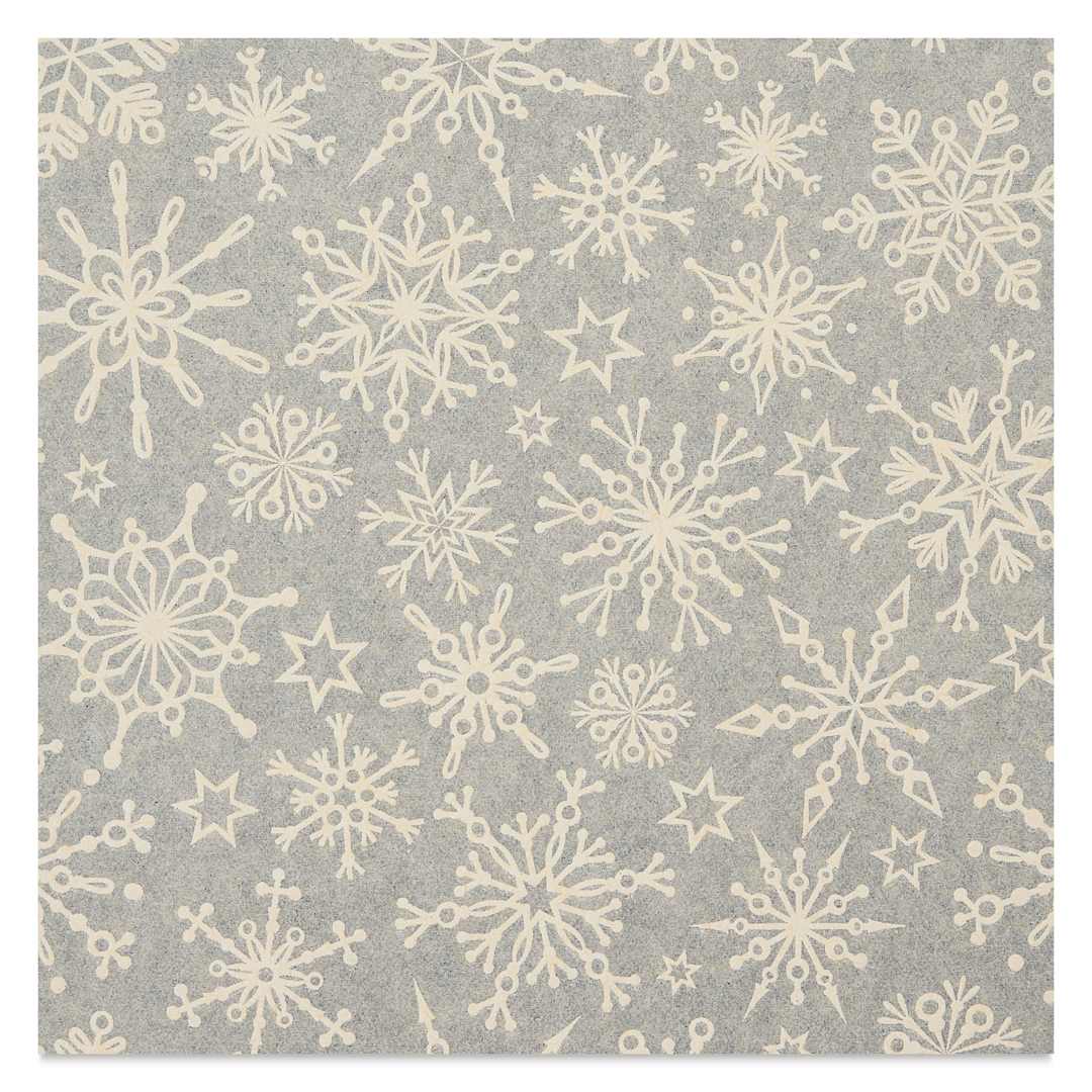Open in modal - Elan Transfers Underglaze Transfer Sheet - Snowflakes, White close up