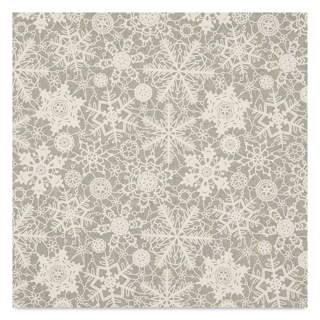 Open in modal - Elan Transfers Underglaze Transfer Sheet - Snowflake Lace, White close up