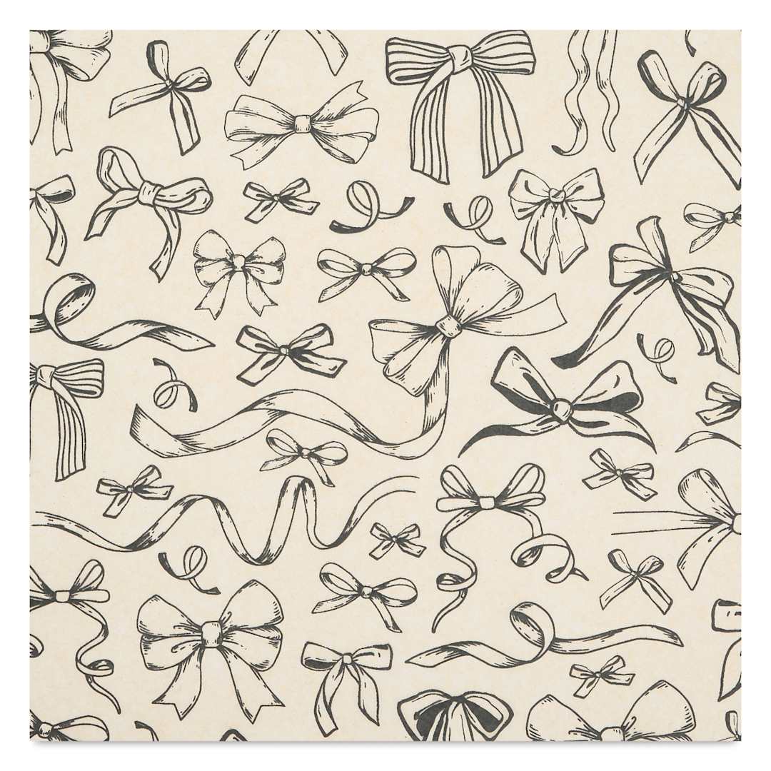 Open in modal - Elan Transfers Underglaze Transfer Sheet - Bows, Black close up