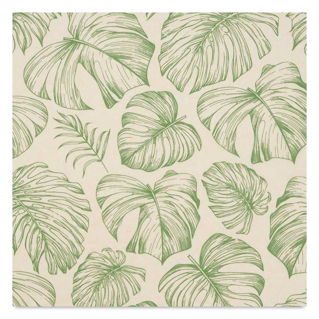 Open in modal - Elan Transfers Underglaze Transfer Sheet - Rainforest Leaves, Green close up