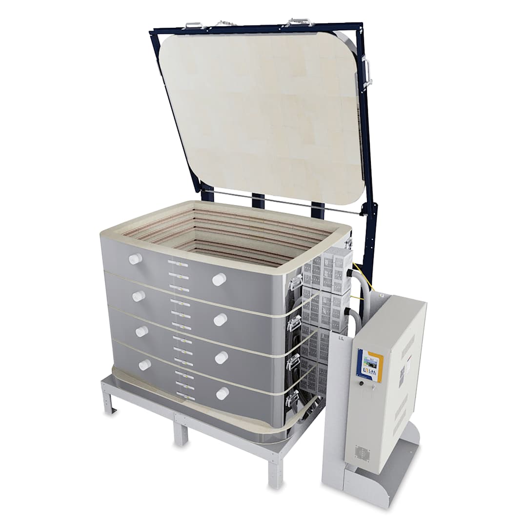 Open in modal - L&L Davinci Rectangular Kiln - T3436-D, Cone 10, 240V-3P, 91.6A, 36" H x 43-1/2" W x 30-1/2" D