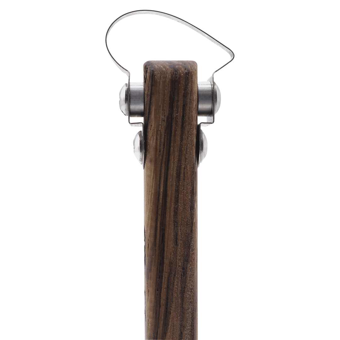 Open in modal - DiamondCore Pottery Trimming Tool - T7, Avocado w/ Flat Round Handle - close-up