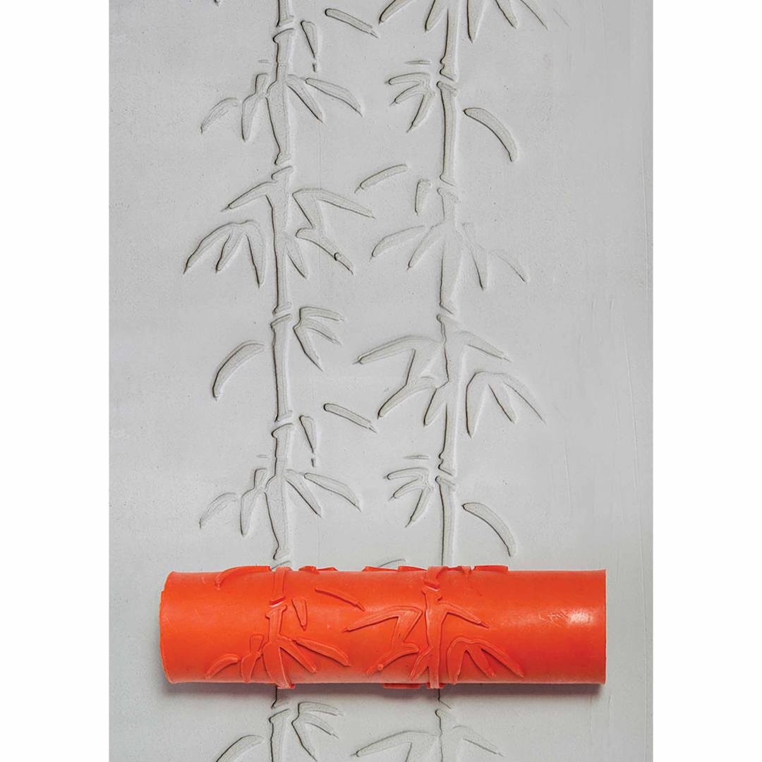 Open in modal - Xiem Tools Art Roller - Bamboo applied to clay with roller