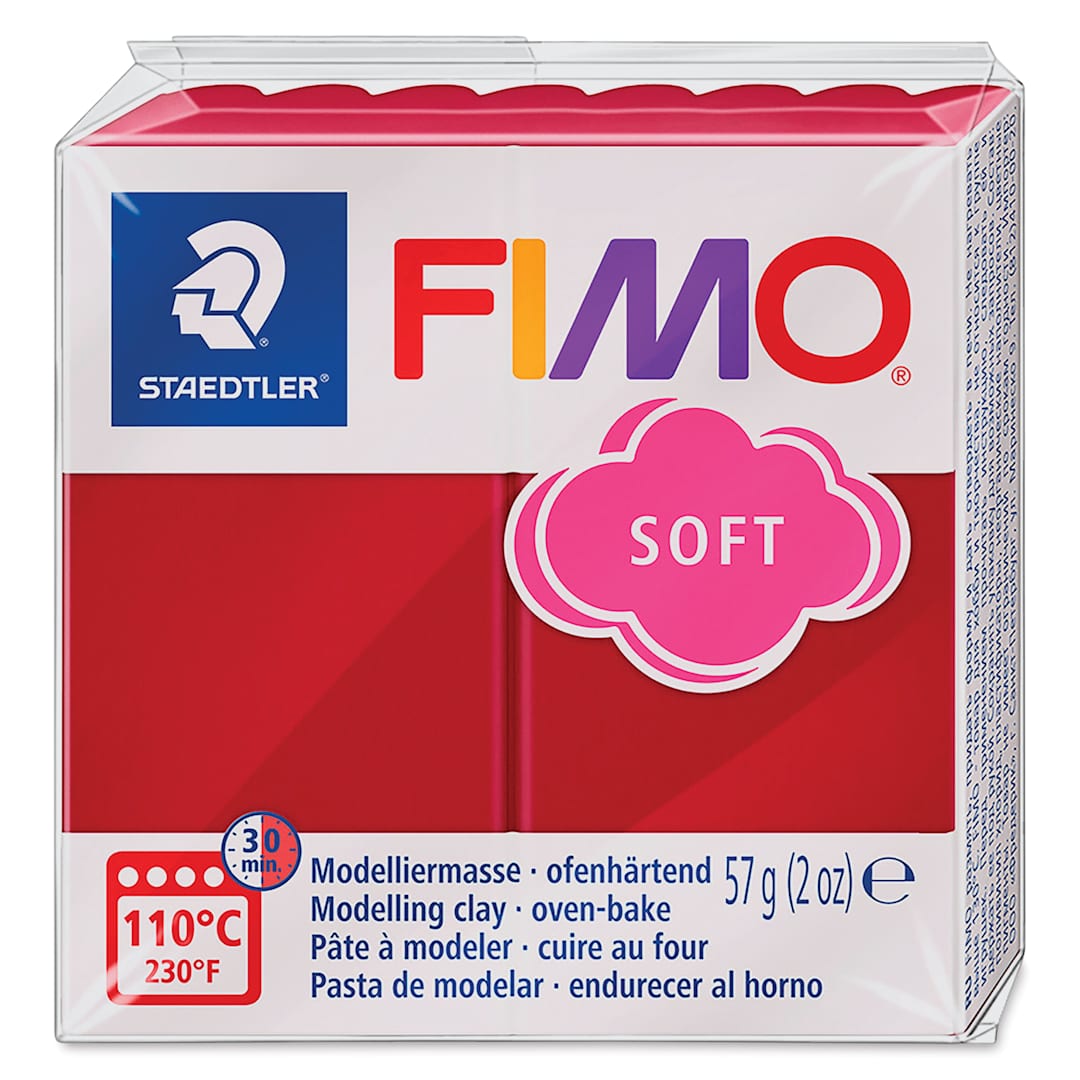 Open in modal - Staedtler Fimo Soft Polymer Clay - 2 oz, Cherry Red, packaging