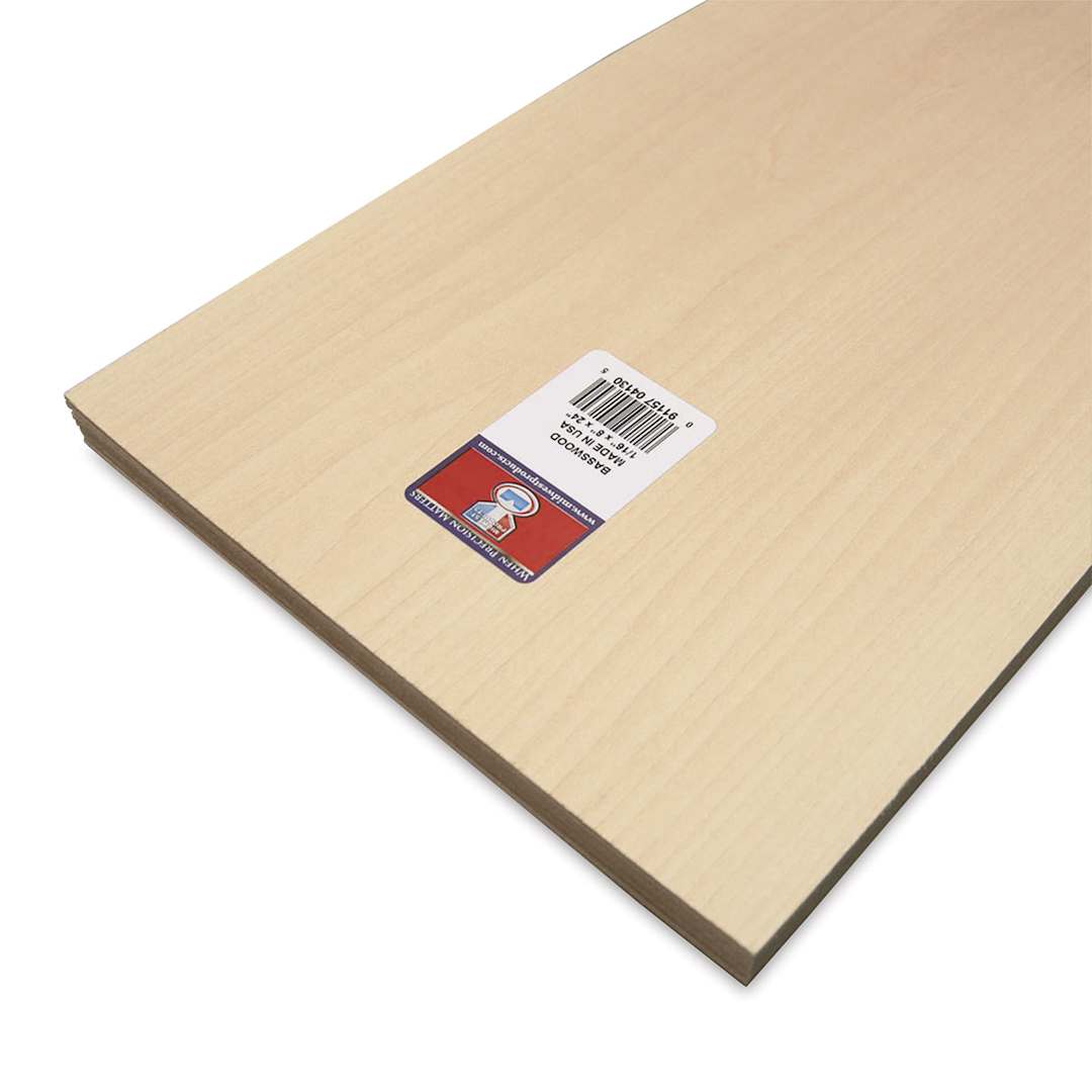 Open in modal - Midwest Products Genuine Basswood Sheets - 1/16" x 8" x 24", 10 Pieces