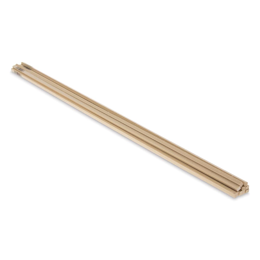 Open in modal - Midwest Products Basswood Strips - 10 Pieces, 3/16" x 1/4" x 24" (end view)