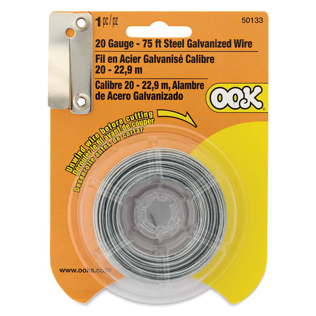 Open in modal - OOK Steel Specialty Wire - 20 Gauge, 75 ft, front of packaging