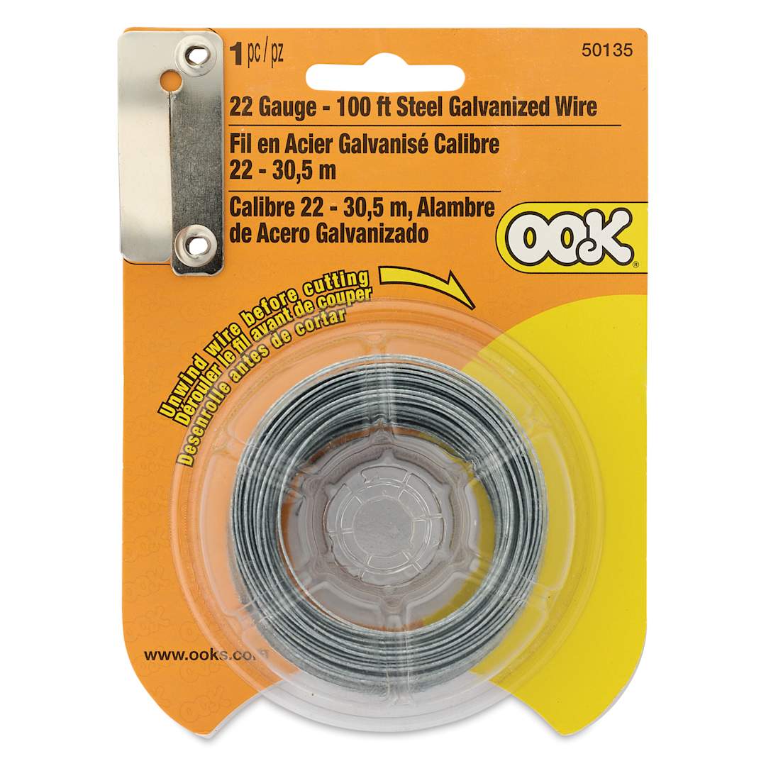 Open in modal - OOK Steel Specialty Wire - 22 Gauge, 100 ft, front of packaging