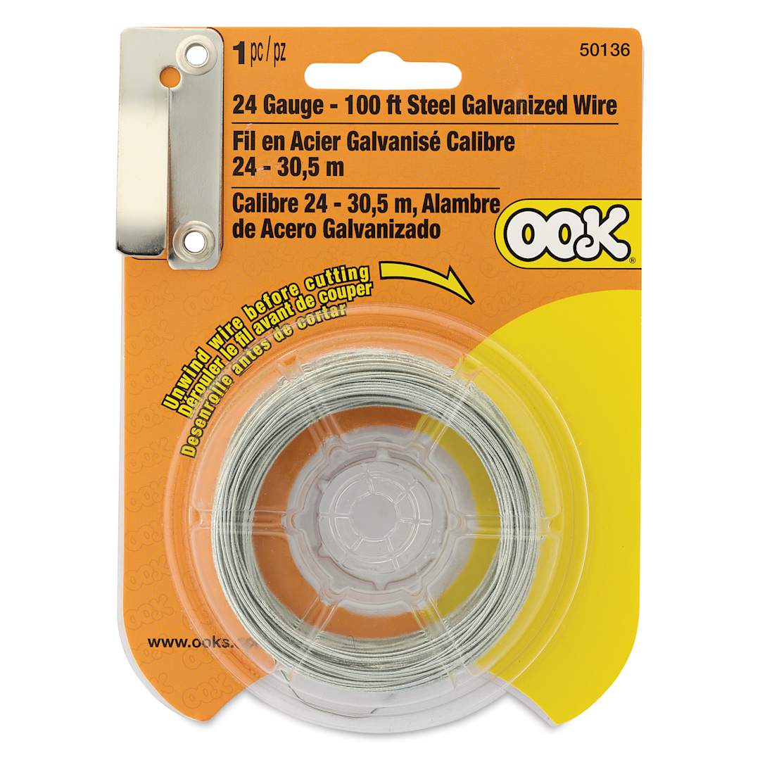 Open in modal - OOK Steel Specialty Wire - 24 Gauge, 100 ft, front of packaging
