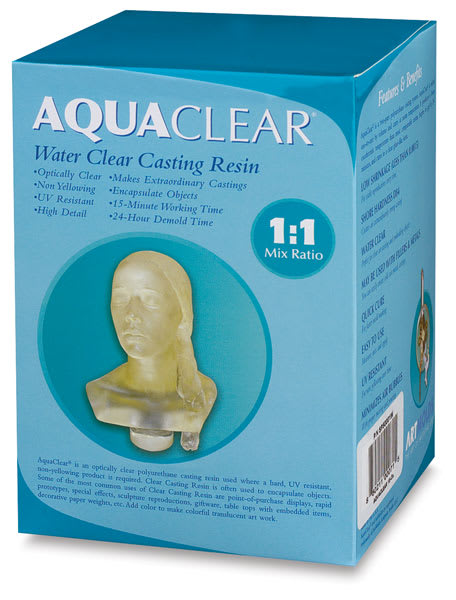 Open in modal - ArtMolds AquaClear Resin - Slightly angled view of front of package
