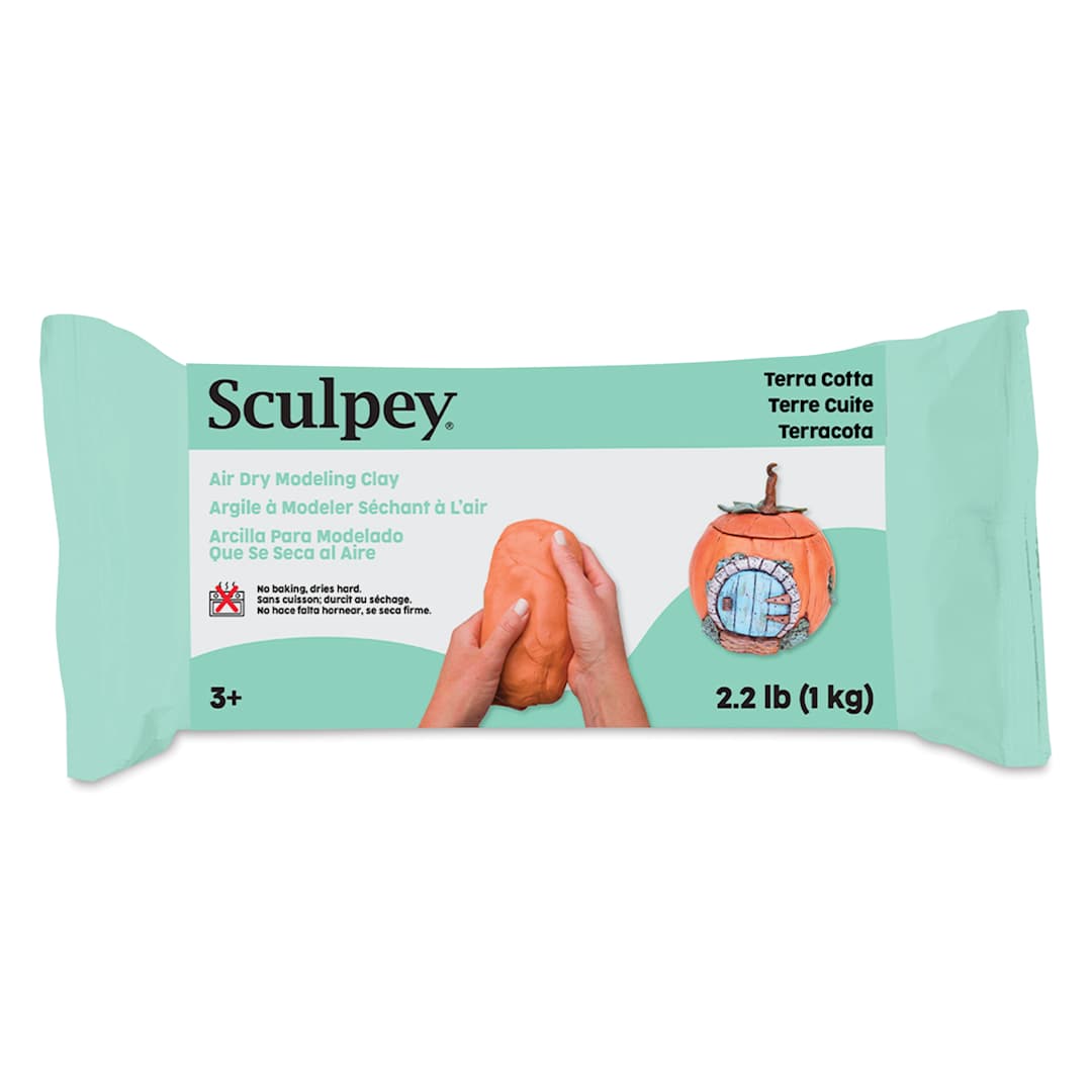 Open in modal - Sculpey Air Dry Modeling Clay - Terra Cotta, 2.2 lb front of packaging