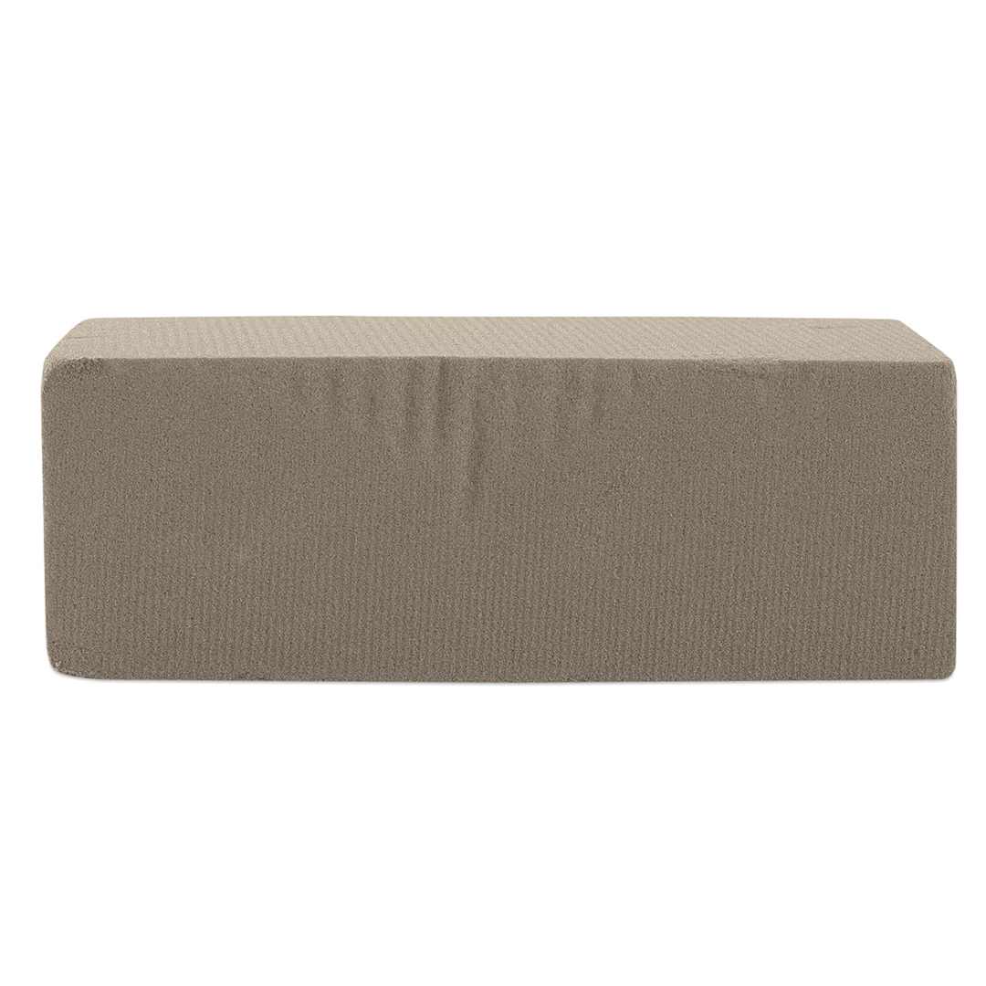 Open in modal - FloraCraft Desert DryFoM Foam Block - Left angled view of 3" x 4" x 8" block