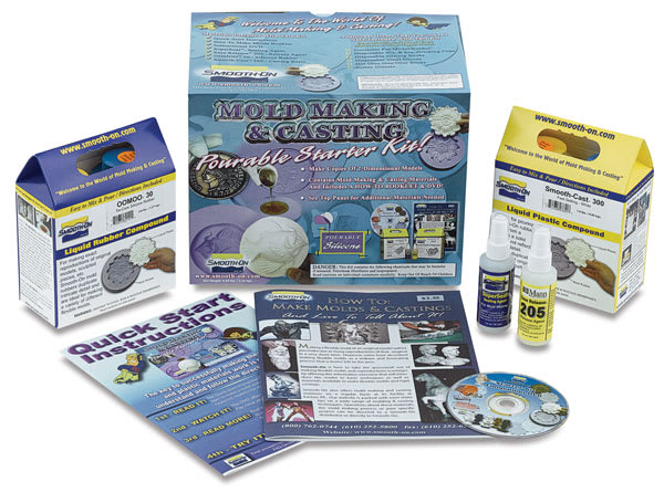 Open in modal - Pourable Starter Kit - Components of Kit shown with package