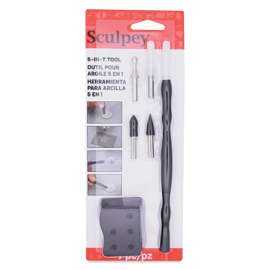 Open in modal - Sculpey Tools 5-in-1 Clay Tool Set front of packaging