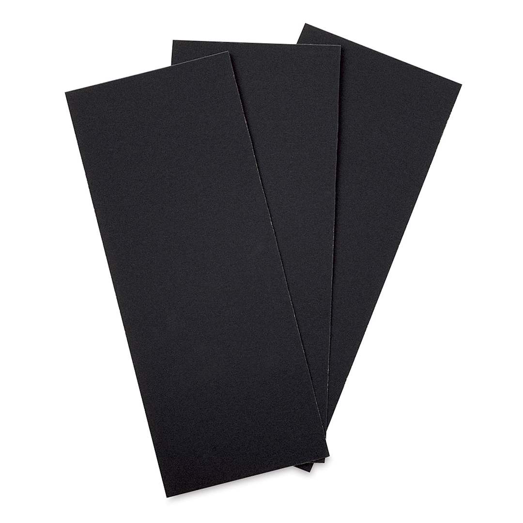 Open in modal - Art Alternatives Sandpaper - Three Fine Texture sheets shown in upright fan