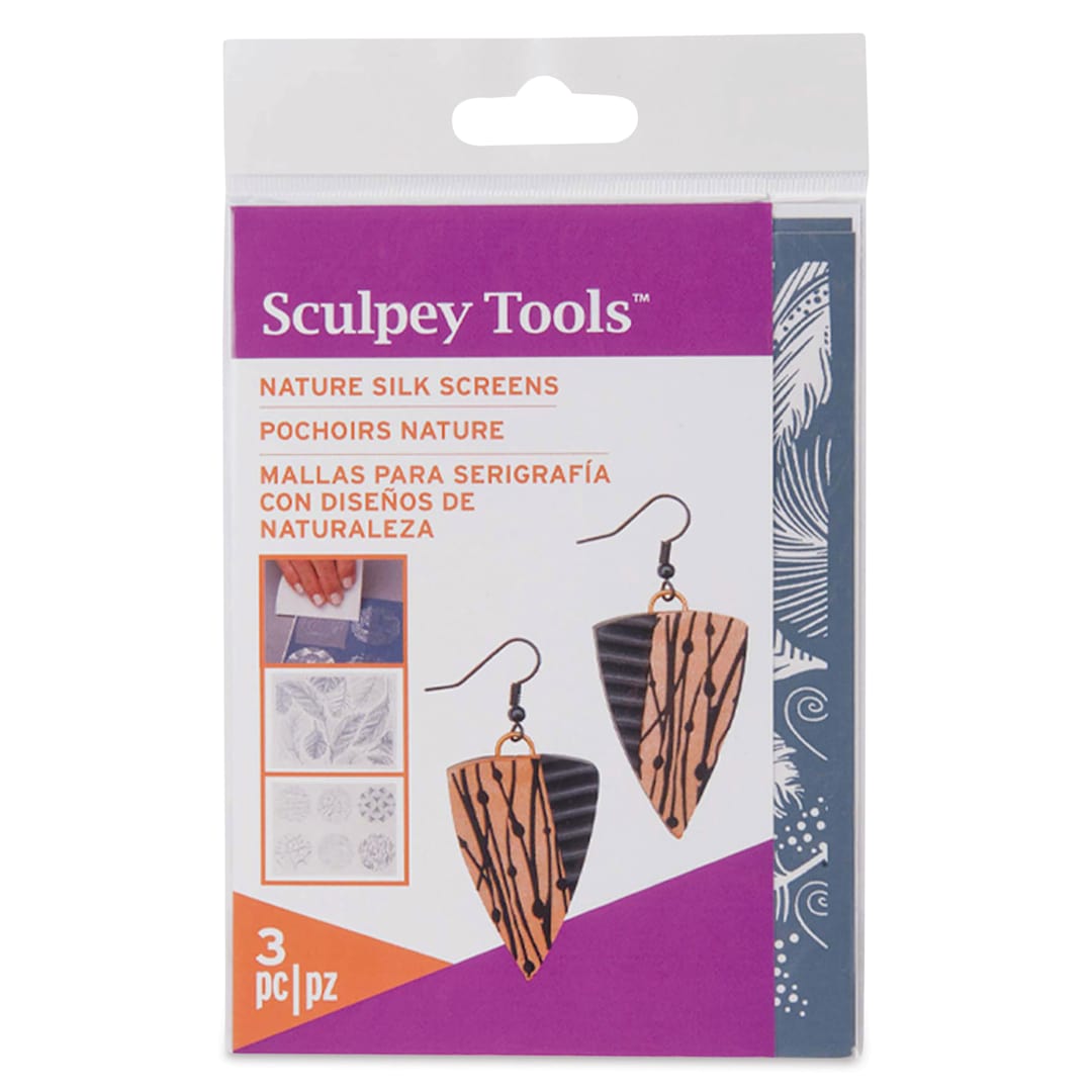 Open in modal - Sculpey Silk Screen - Front of package of Nature patterns