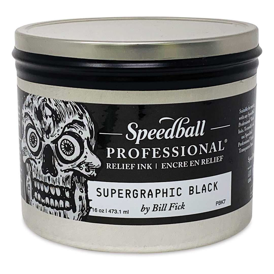Open in modal - Speedball Professional Relief Ink - Supergraphic Black, 16 oz