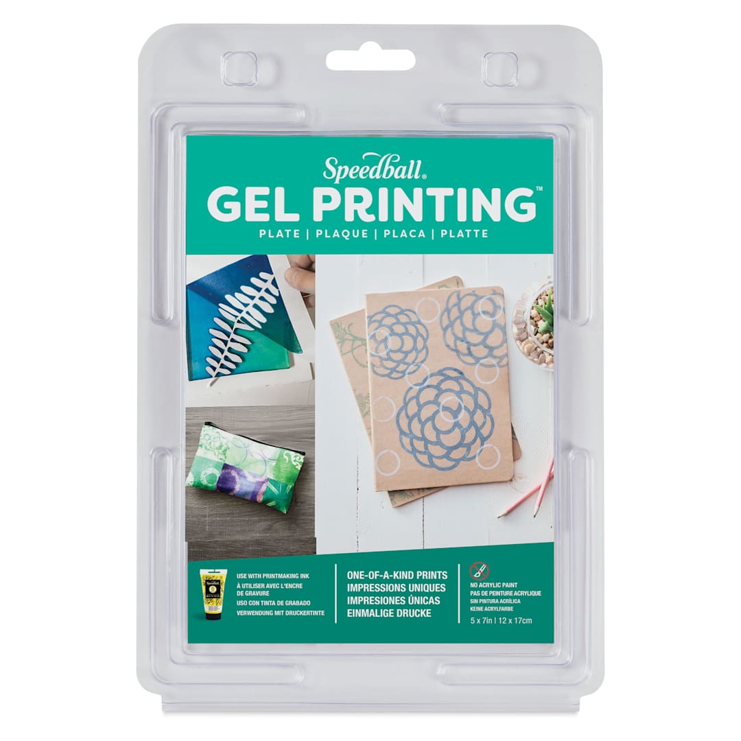 Open in modal - Speedball Gel Printing Plate - 5" x 7", Single Plate front of packaging