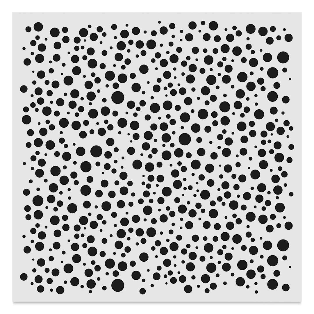 Open in modal - The Crafter's Workshop Stencil - Random Bubbles, 6" x 6"
