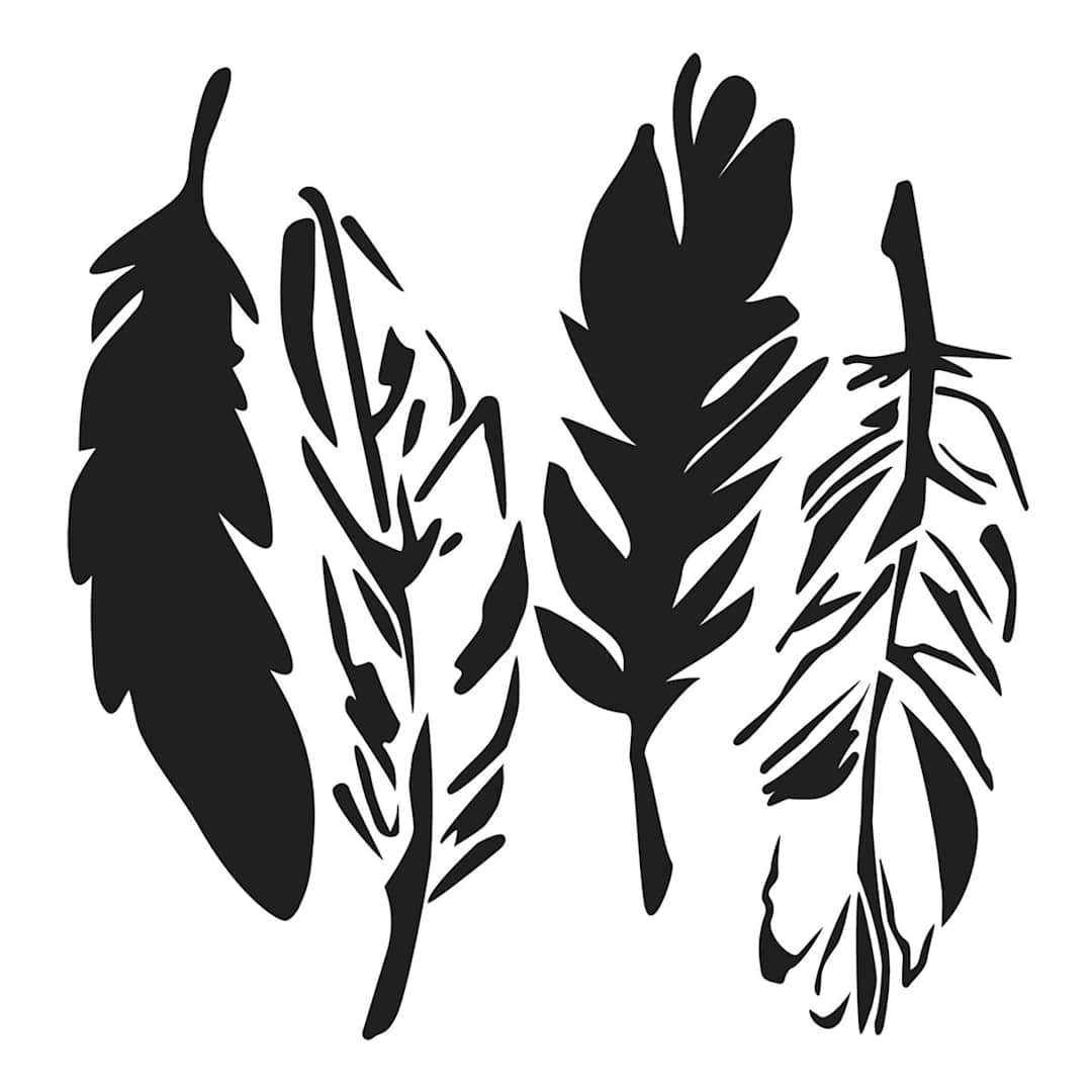 Open in modal - The Crafter's Workshop Stencils 4 Feathers - Peggable