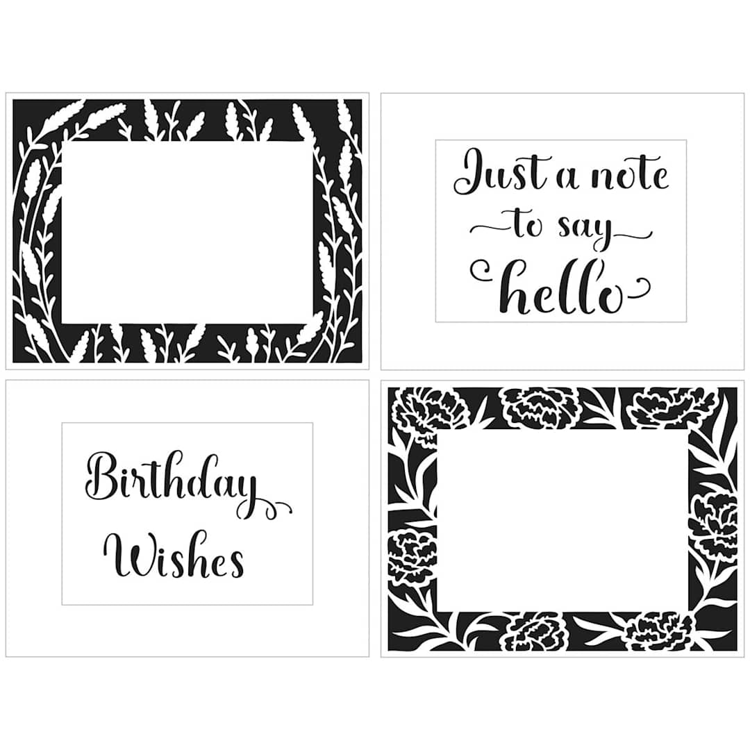 Open in modal - Layered Stencils Lavender Peonies Frames