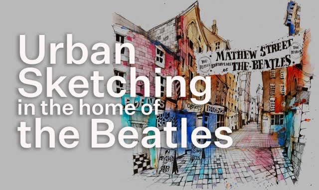 Open in modal - urban sketching in the home of the beatles
