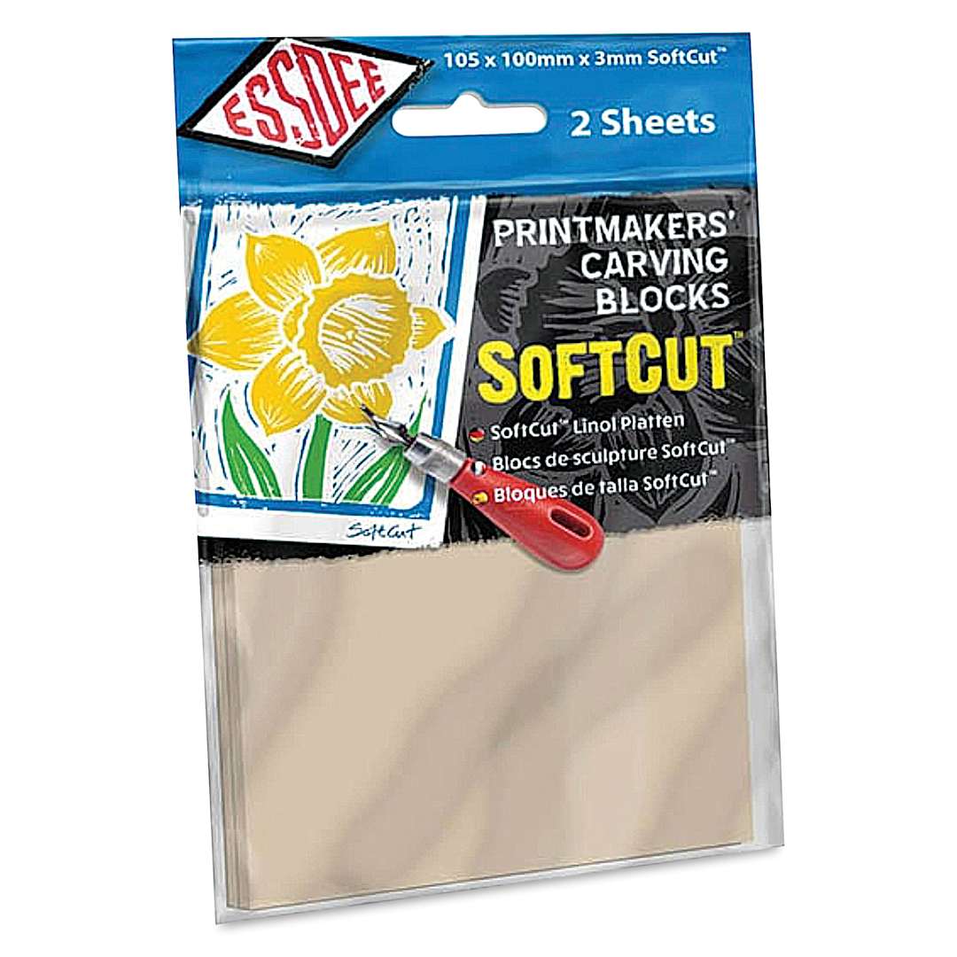 Open in modal - Essdee SoftCut Printmakers' Carving Blocks - 4" x 4", Pkg of 2 (In package)