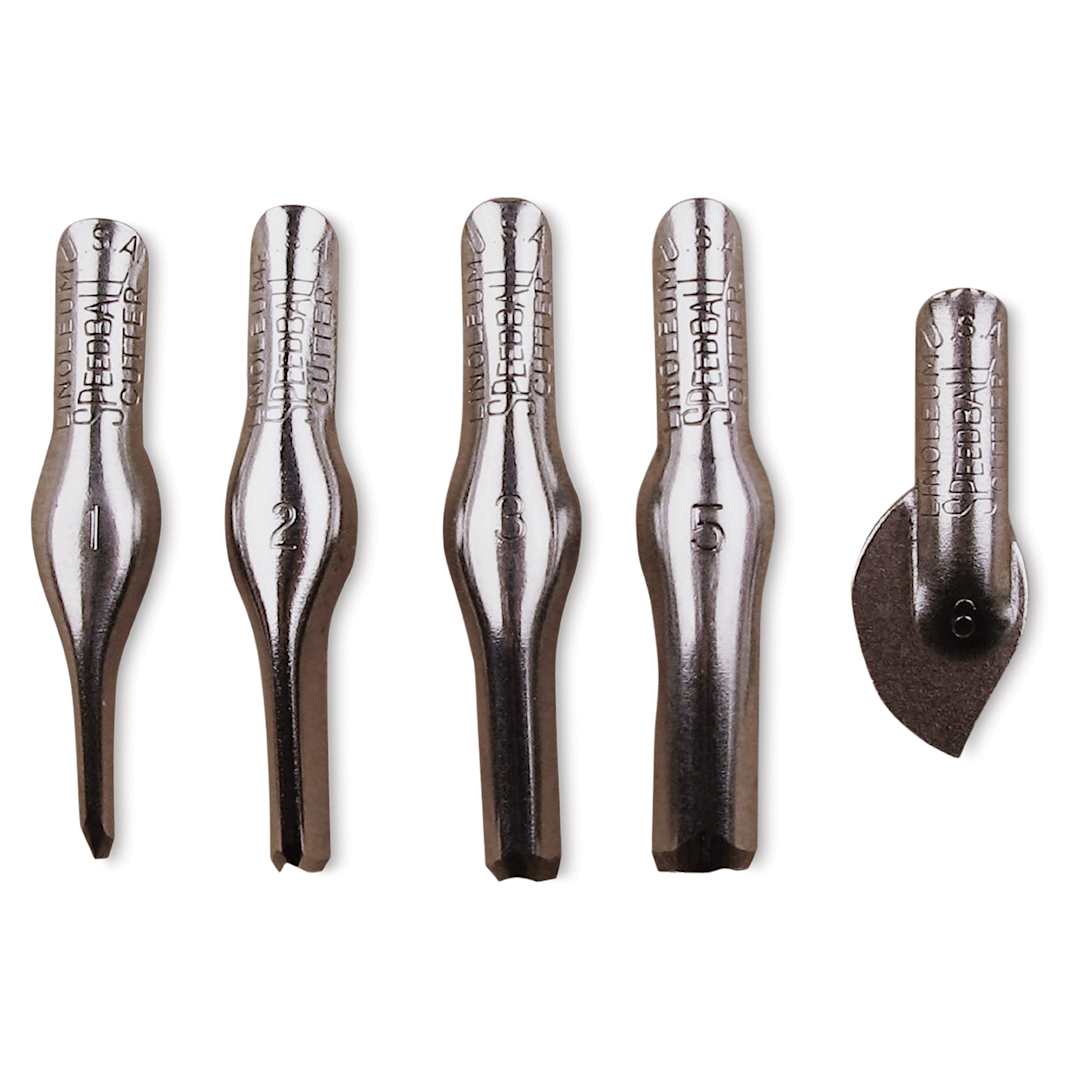 Open in modal - Speedball Linoleum Cutters - Lino Cutter No. 1, Set of 5 Cutters