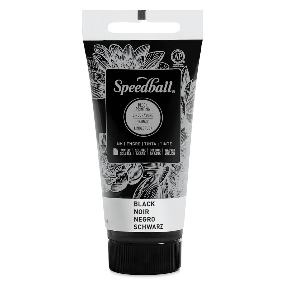Open in modal - Speedball Water-Soluble Block Printing Ink - Black, 1.25 oz