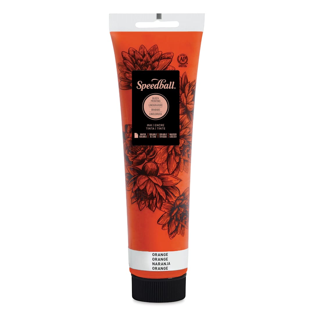 Open in modal - Speedball Water-Soluble Block Printing Ink - Orange, 5 oz