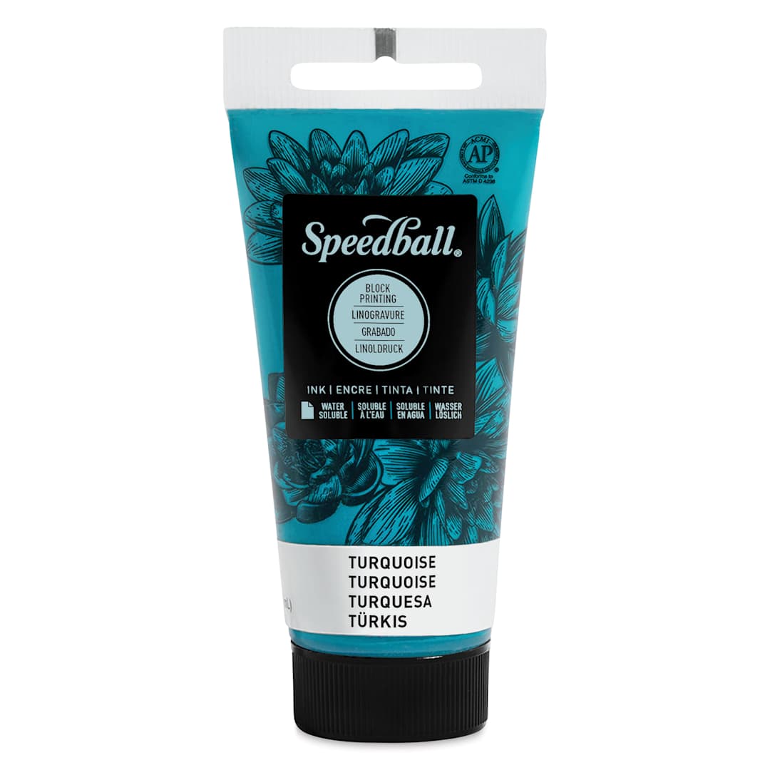 Open in modal - Speedball Water-Soluble Block Printing Ink - Turquoise, 1.25 oz