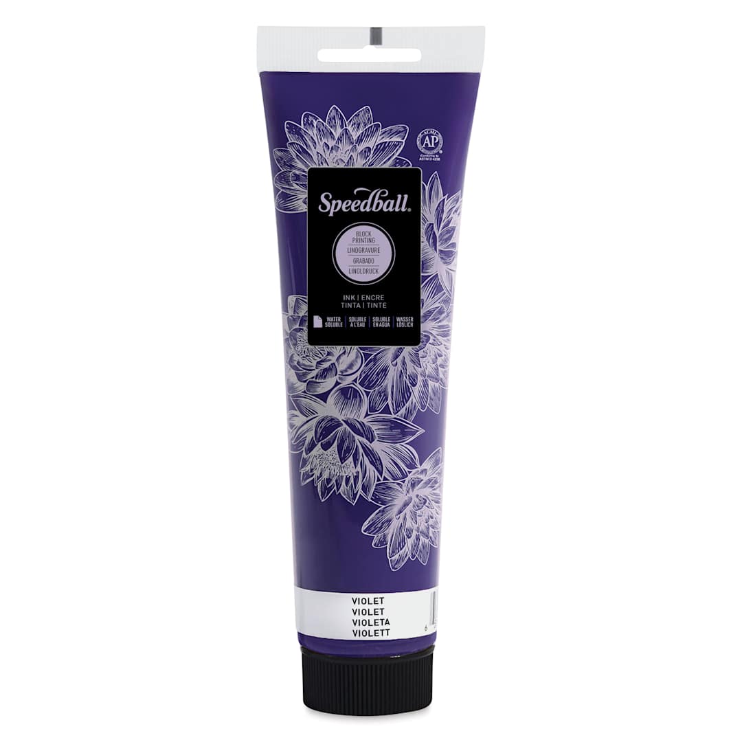 Open in modal - Speedball Water-Based Block Printing Ink - Violet, 5 oz
