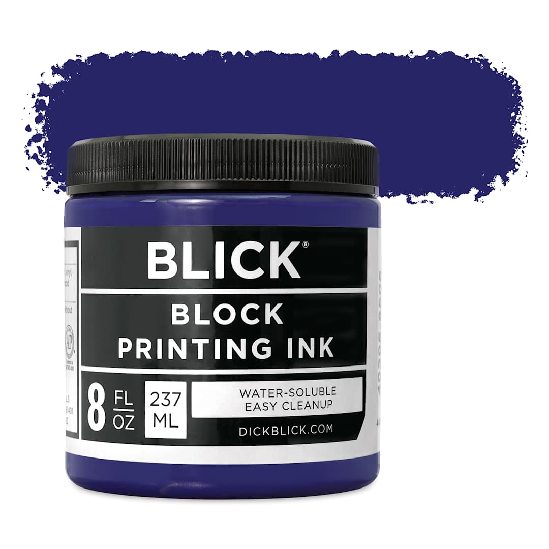 Open in modal - Blick Water-Soluble Block Printing Ink - Violet, 8 oz Jar