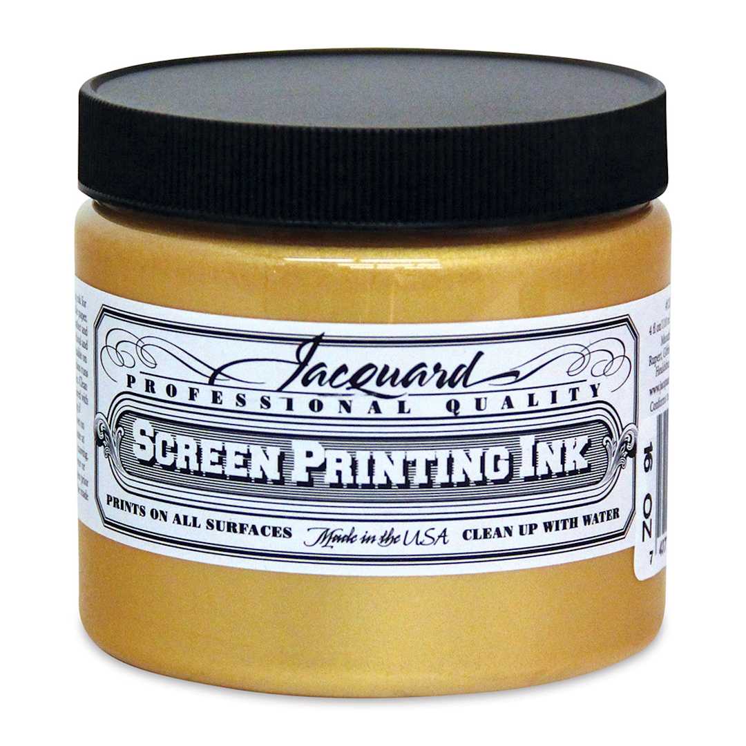 Open in modal - Jacquard Screen Printing Ink - Solar Gold (Metallic), 16 oz