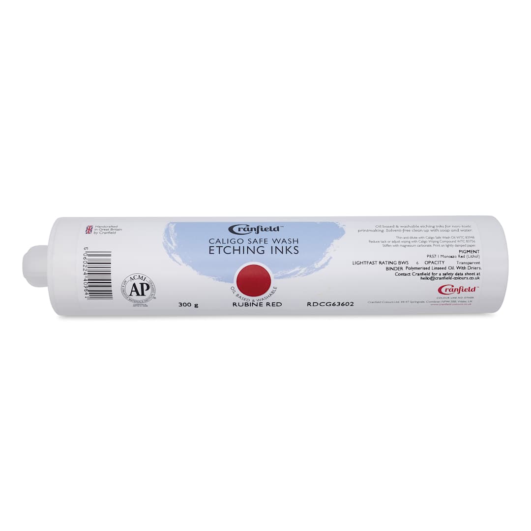 Open in modal - Cranfield Caligo Safe Wash Etching Ink Cartridge - Rubine Red, 300 g