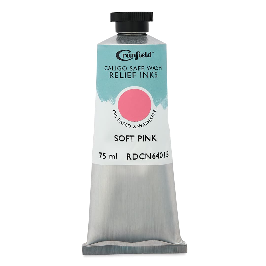 Open in modal - Cranfield Caligo Safe Wash Relief Ink - Soft Pink, 75 ml tube