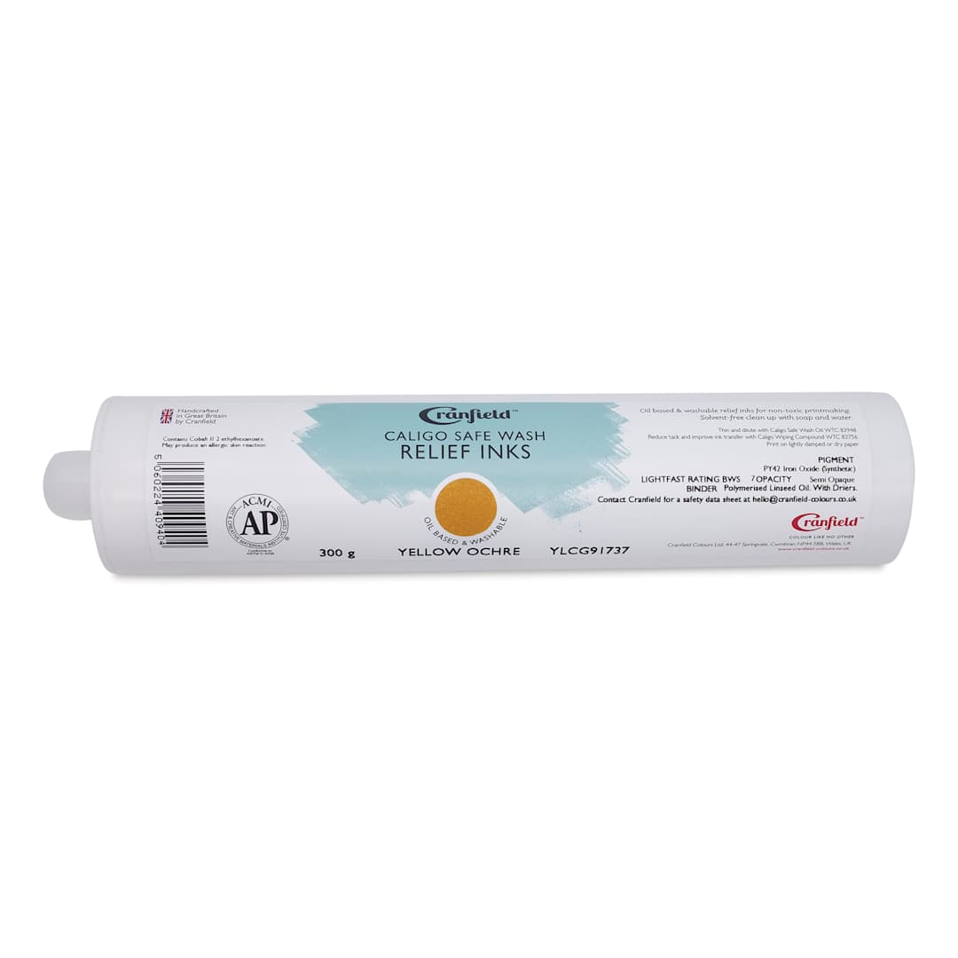 Open in modal - Cranfield Caligo Safe Wash Relief Ink Cartridge - Yellow Ochre, 300 g