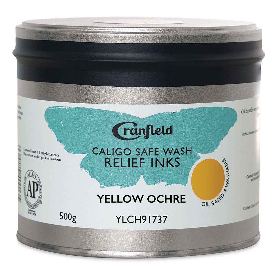 Open in modal - Cranfield Caligo Safe Wash Relief Ink - Yellow Ochre, 500 g