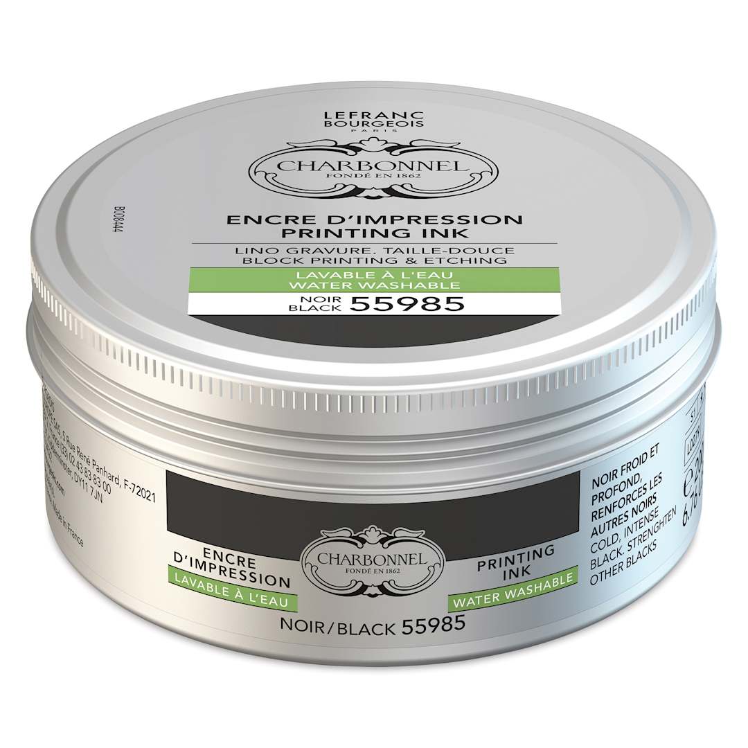 Open in modal - Charbonnel Water Washable Printing Ink - Black 55985, 200 ml