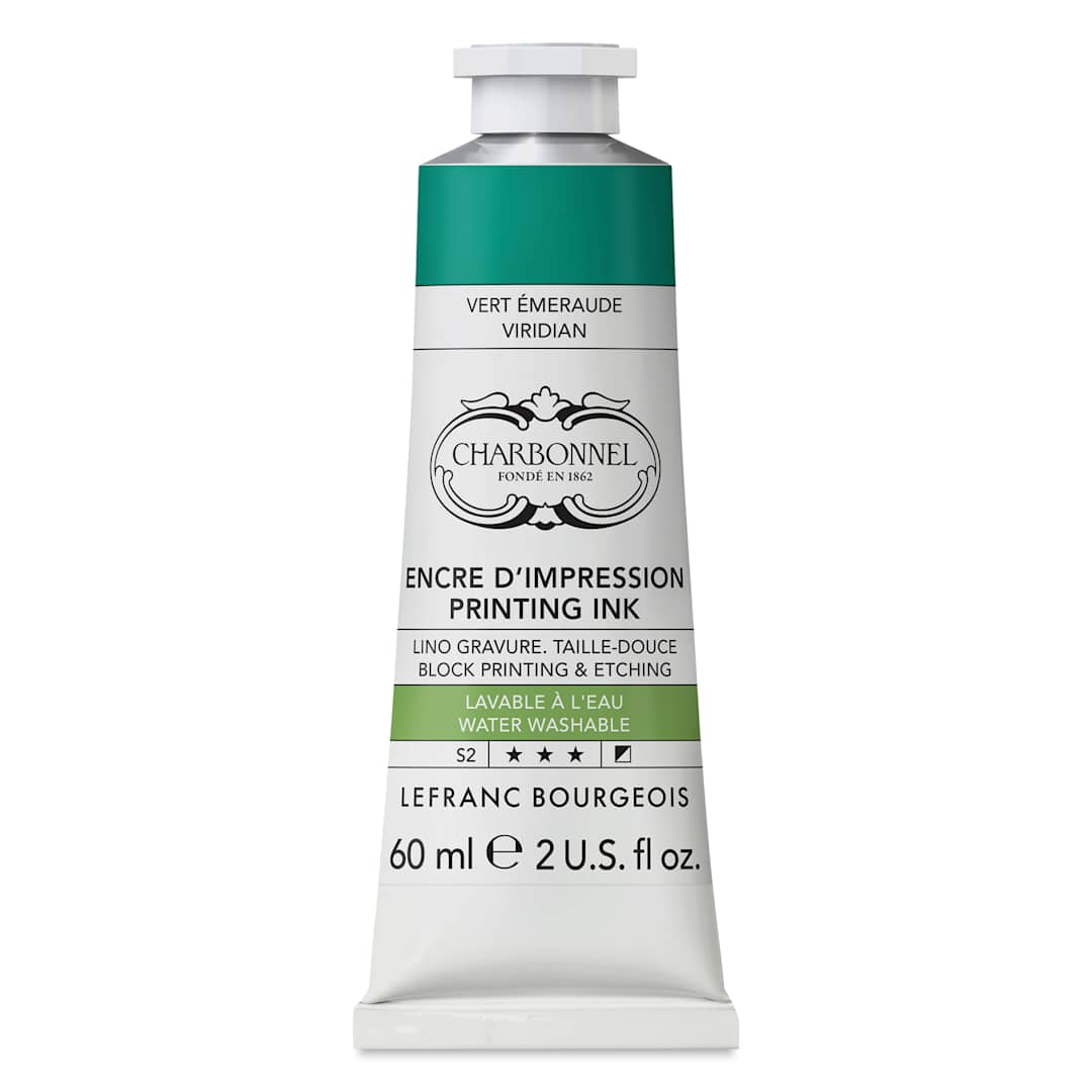 Open in modal - Charbonnel Water Washable Printing Ink - Viridian, 60 ml