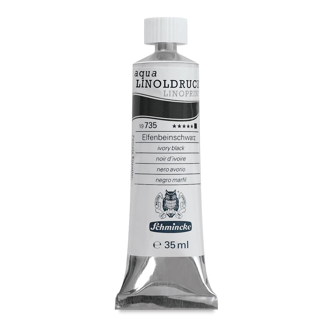 Open in modal - Schmincke Aqua Linoprint Ink - Ivory Black, 35 ml