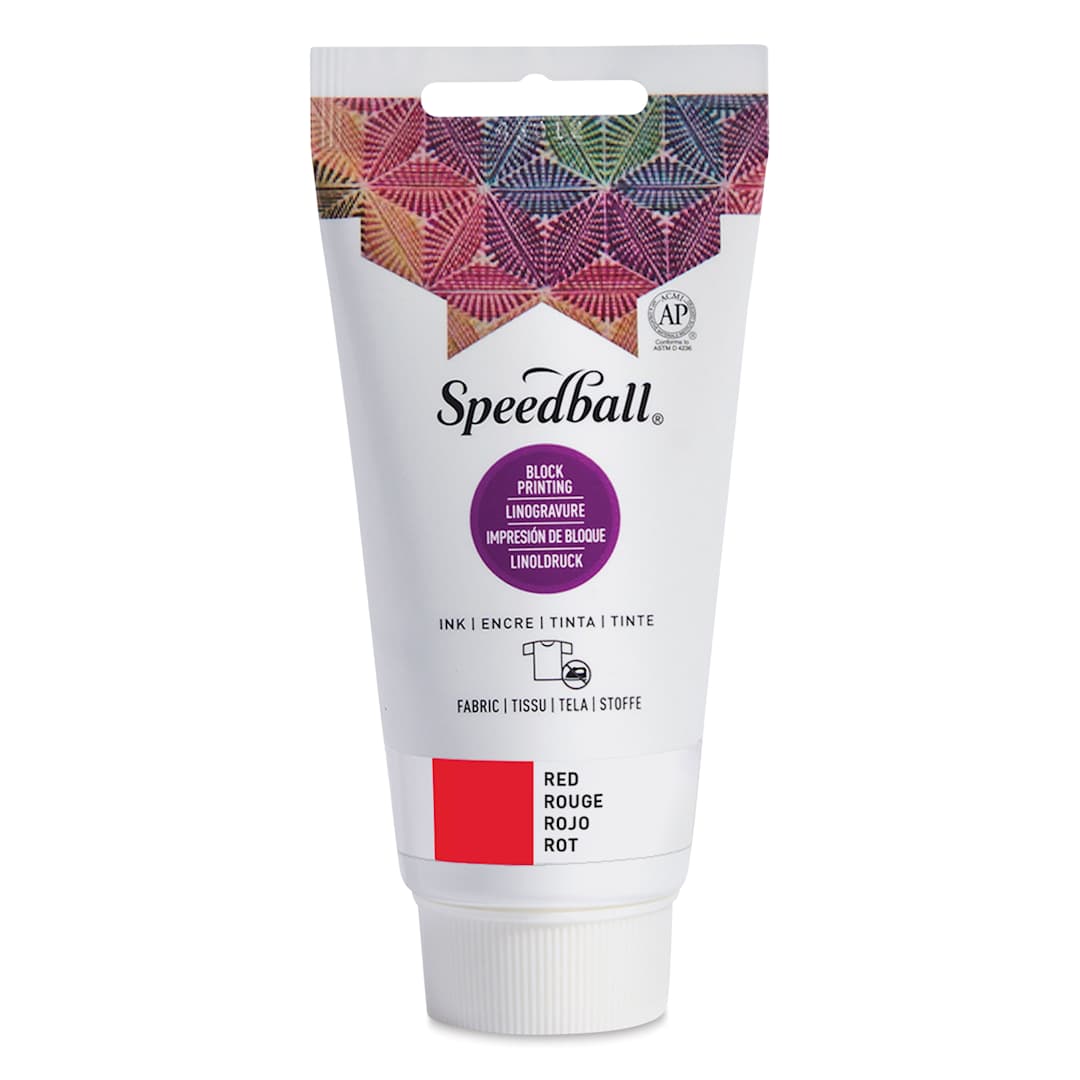 Open in modal - Speedball Fabric and Paper Block Printing Ink - Orange, 5 oz