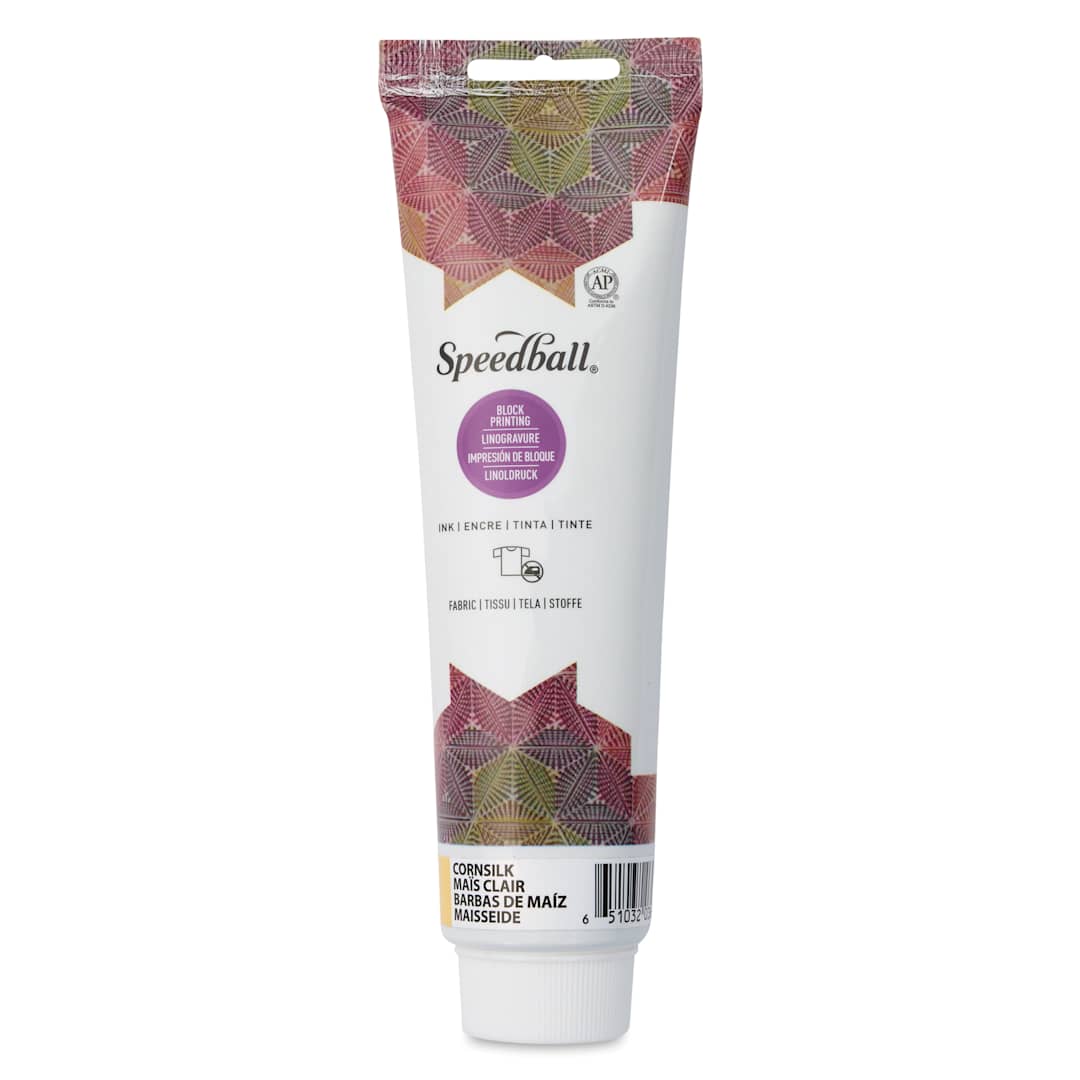 Open in modal - Speedball Fabric and Paper Block Printing Ink - Cornsilk, 5 oz