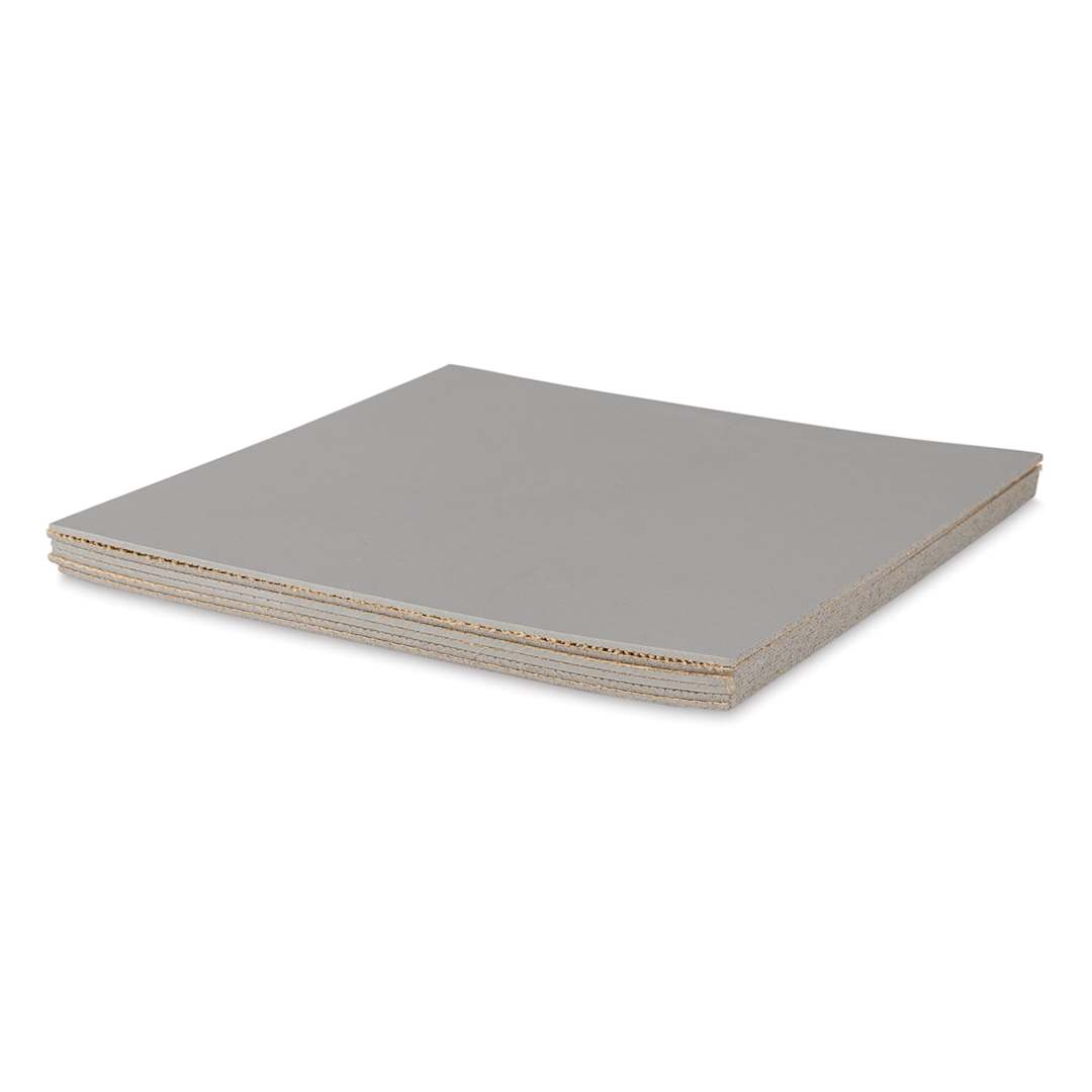 Open in modal - Blick Battleship Gray Linoleum - Pkg of 6, 12" x 12", Unmounted