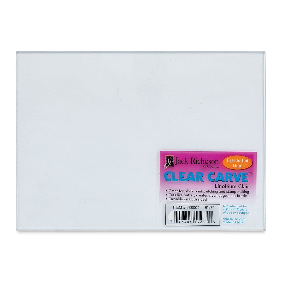 Open in modal - Richeson Clear Carve Linoleum - Piece, 5" x 7" - front of packaging