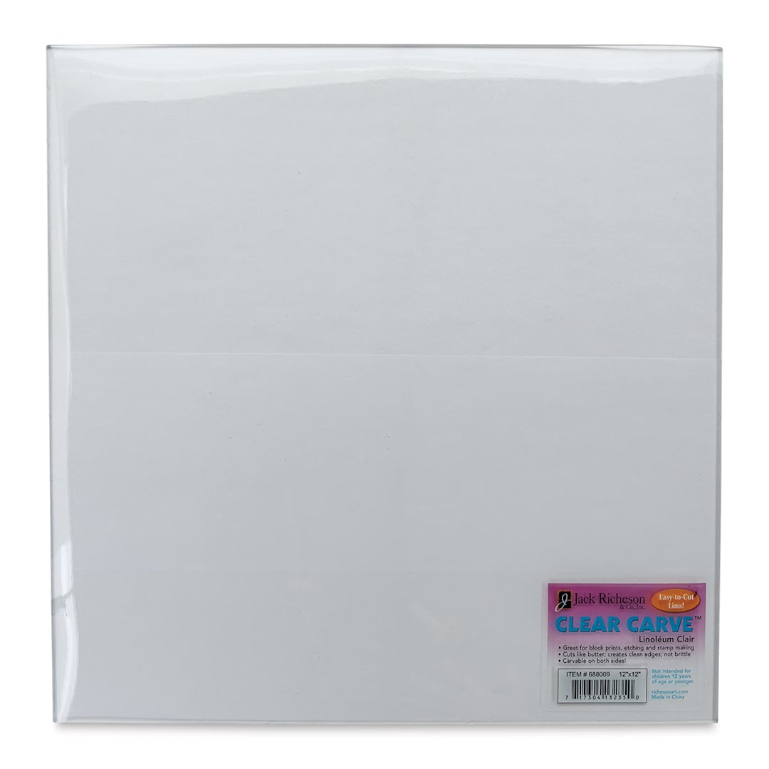 Open in modal - Richeson Clear Carve Linoleum - Piece, 12" x 12" - front of packaging