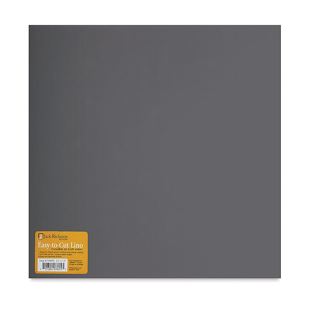 Open in modal - Richeson Easy-to-Cut Linoleum - Unmounted, 12" x 12"